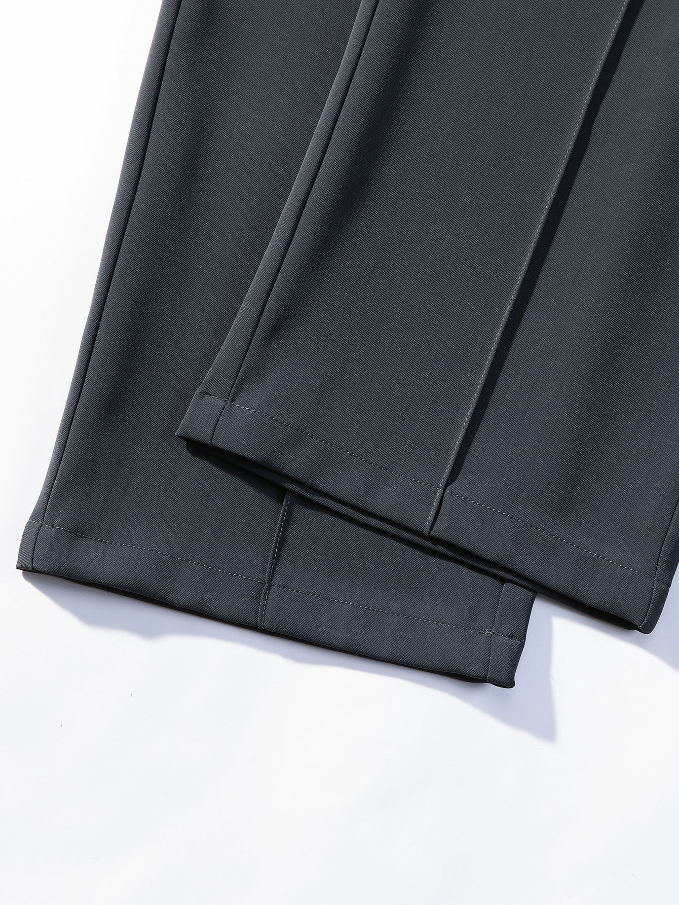 Single Pleat Drawstring Straight Leg Pants