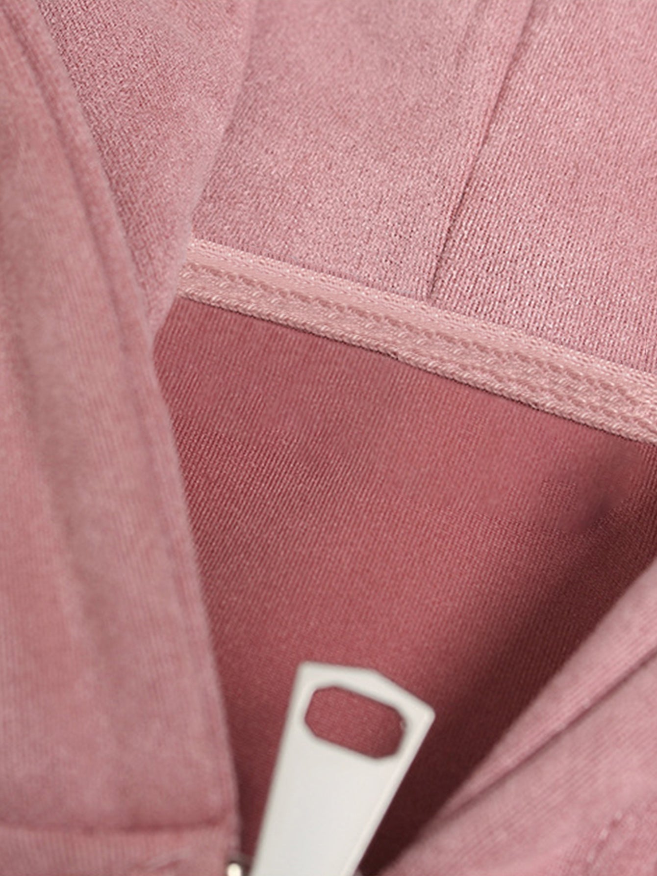 Embroidered Letters Faux Suede Zipper Hoodie