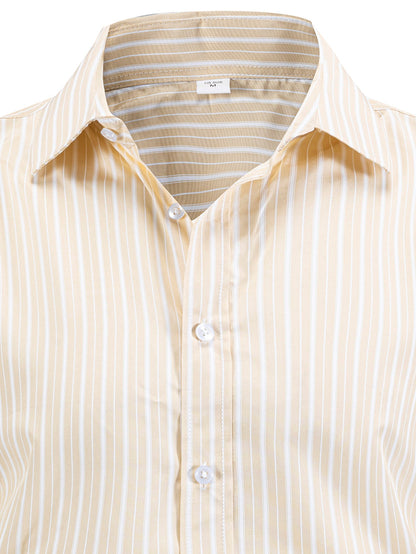 Long Sleeve Stripe Button Up Shirt