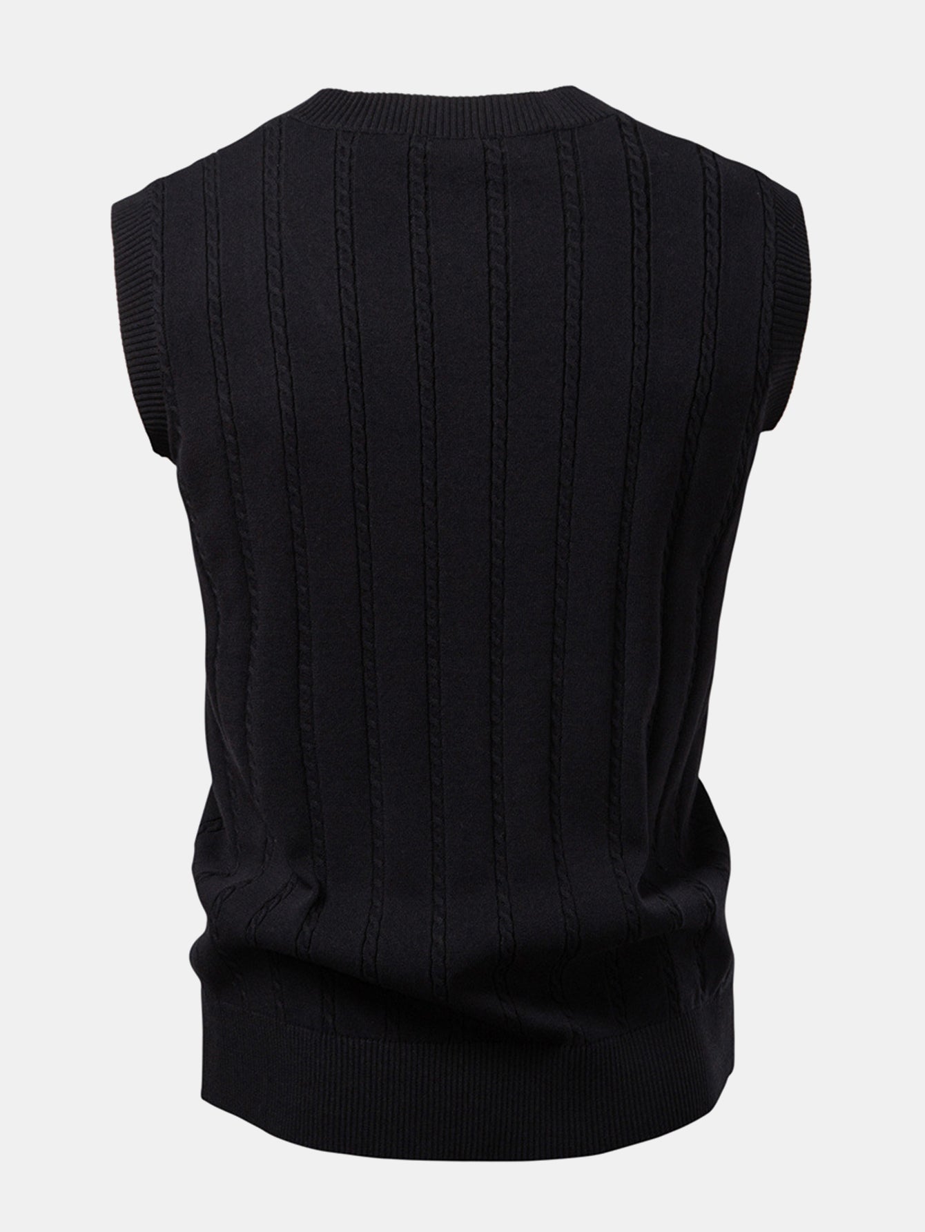 Twist V-Neck Knit Sweater Vest
