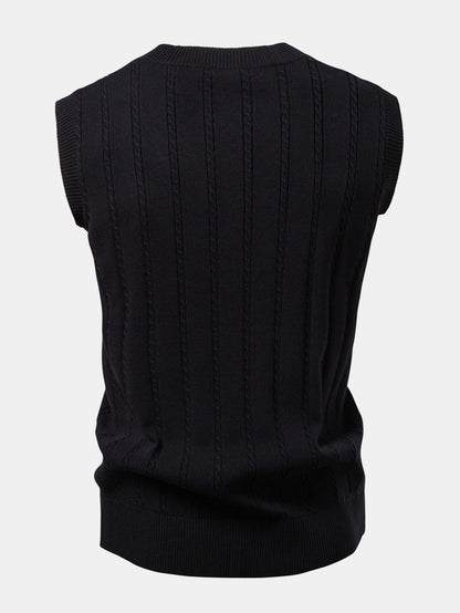 Twist V-Neck Knit Sweater Vest