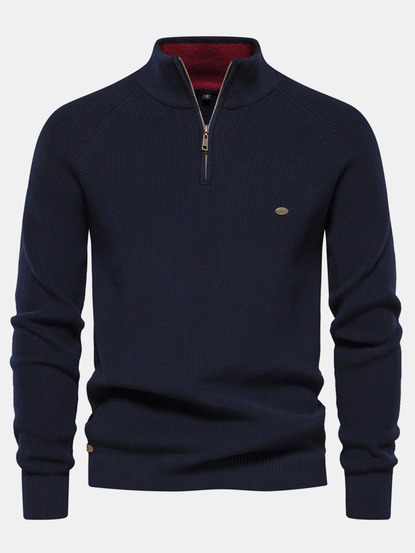 Raglan Sleeve Quarter-Zip Sweater