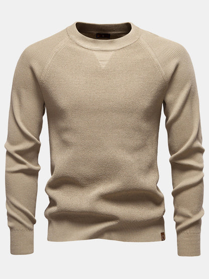 Raglan Sleeve Textured Sweater