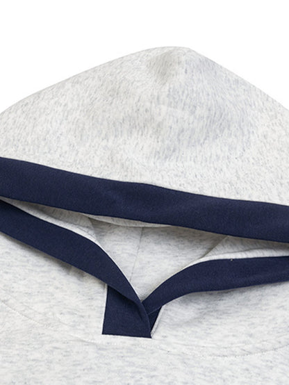 Contrast Slogan Print Hoodie