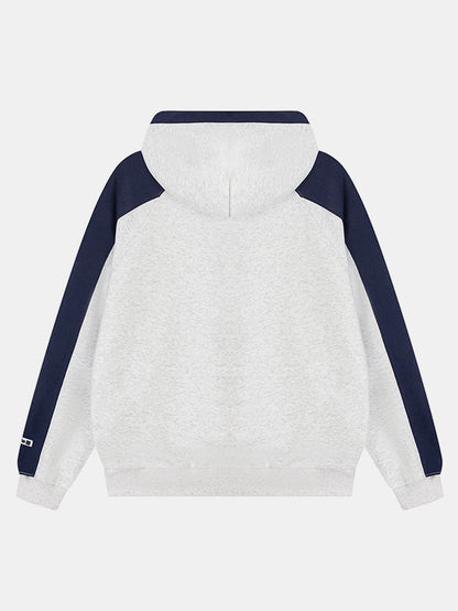 Contrast Slogan Print Hoodie