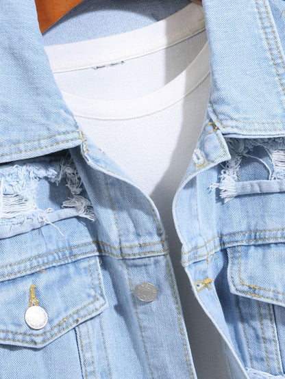 Distressed Denim Jacket