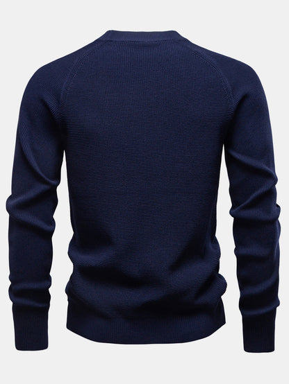 Raglan Sleeve Textured Sweater