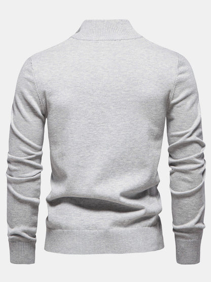 Stripe Quarter-Zip Sweater