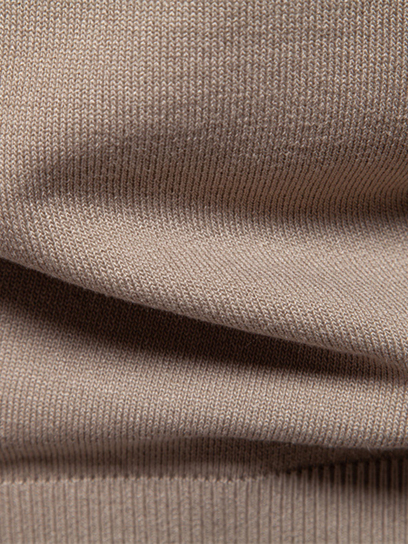 Stripe Knit Zip Up Polo Shirt