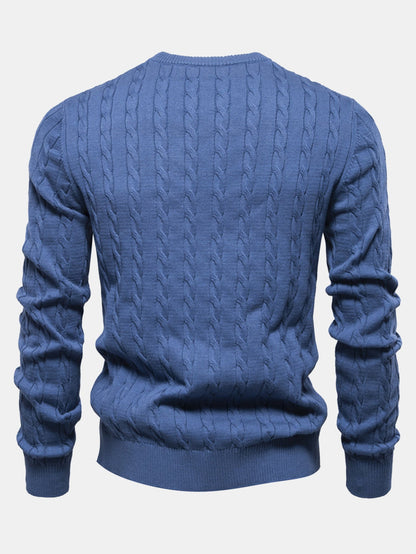 Giraffe Embroidery Twist Jacquard Sweater