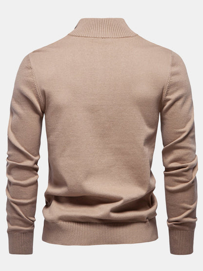 Stripe Quarter-Zip Sweater