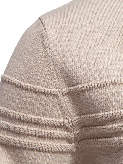 Striped Jacquard Crewneck Sweater