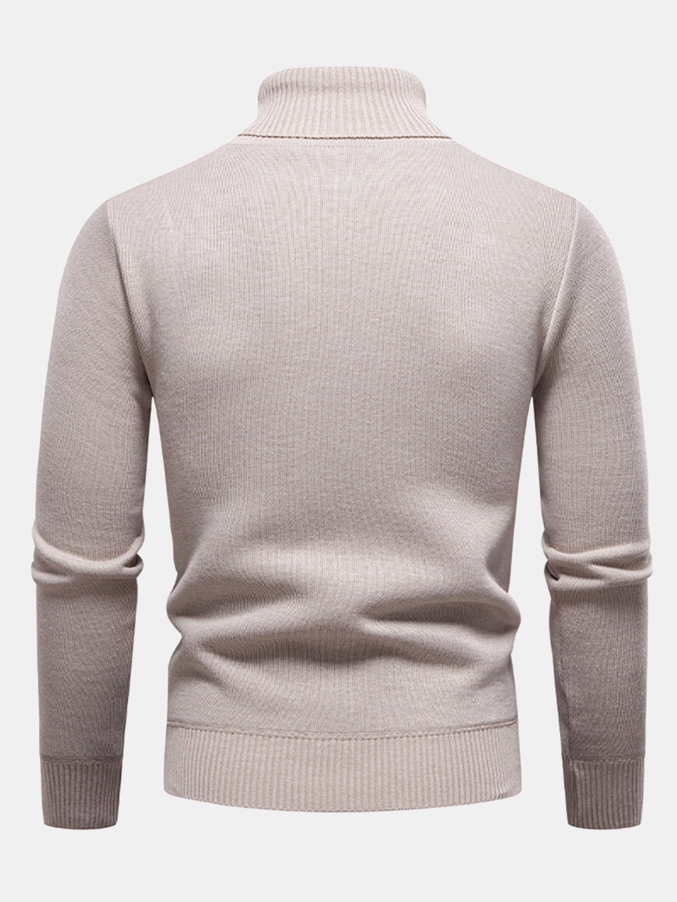Geometric Jacquard Turtle Neck Sweater