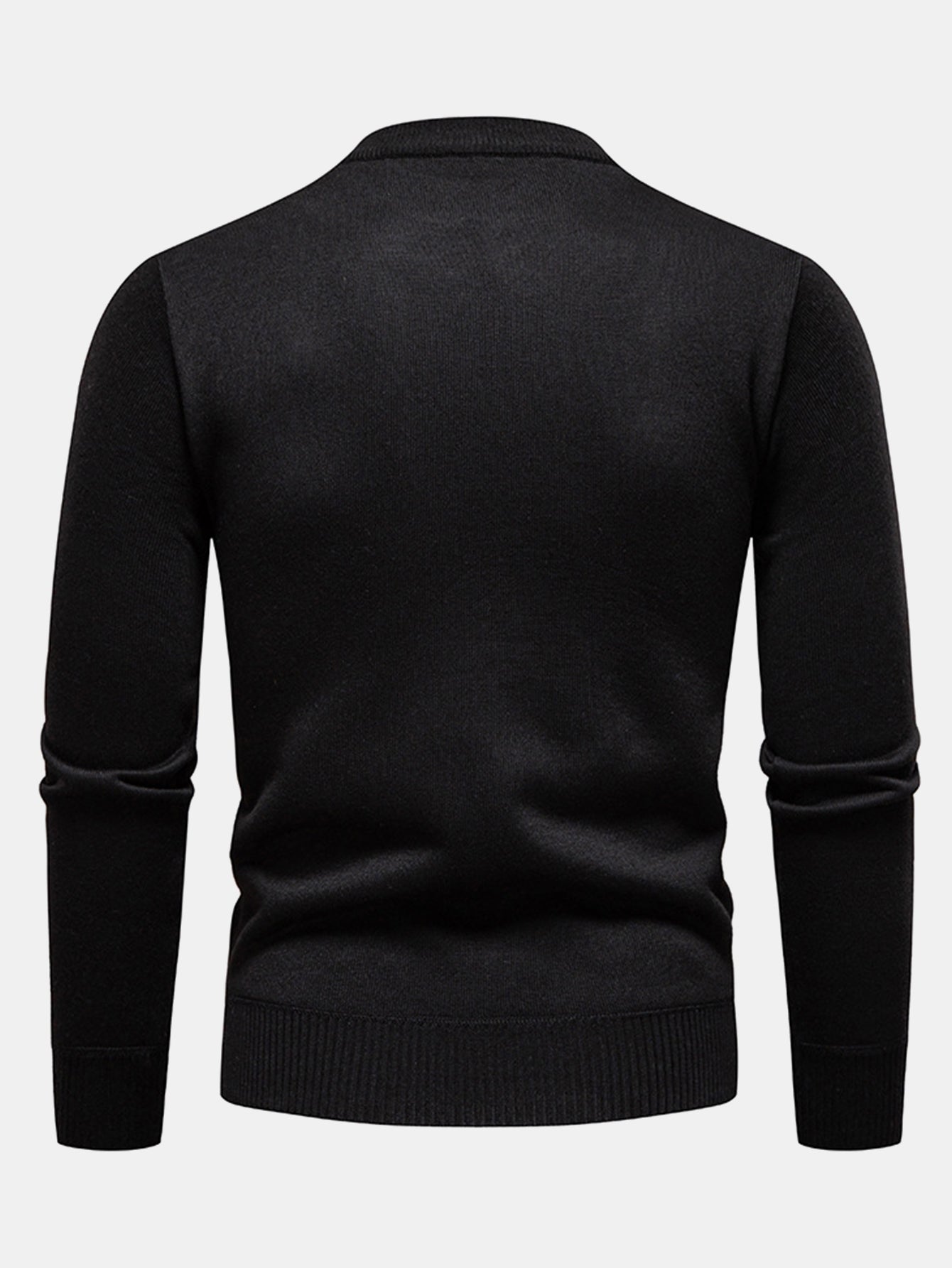 Geometric Jacquard Crewneck Sweater