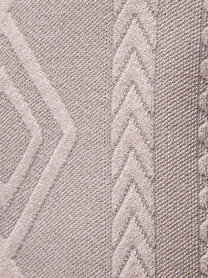 Geometric Jacquard Crewneck Sweater