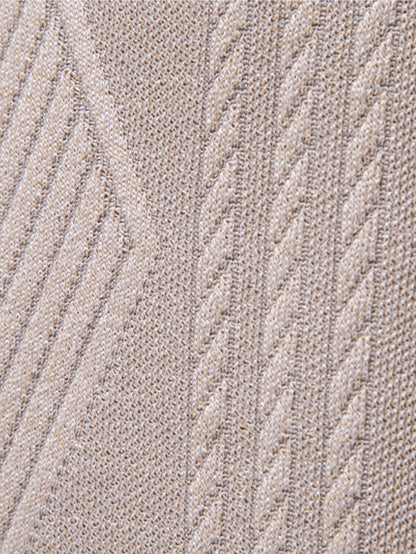 Geometric Jacquard Turtle Neck Sweater