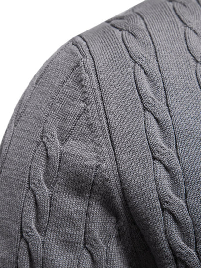 Giraffe Embroidery Twist Jacquard Sweater