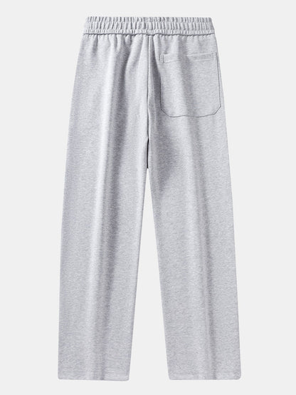 Straight Leg Pleated Pintuck Sweatpants