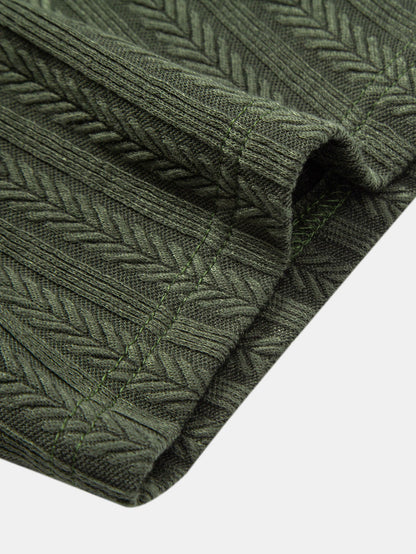 Wheat Ear Jacquard Polo Shirt