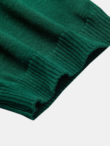 Stripe Knit Polo Shirt