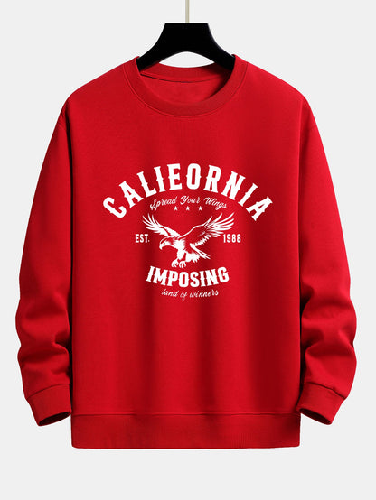 California Eagle Print Relax Fit Sweatshirt