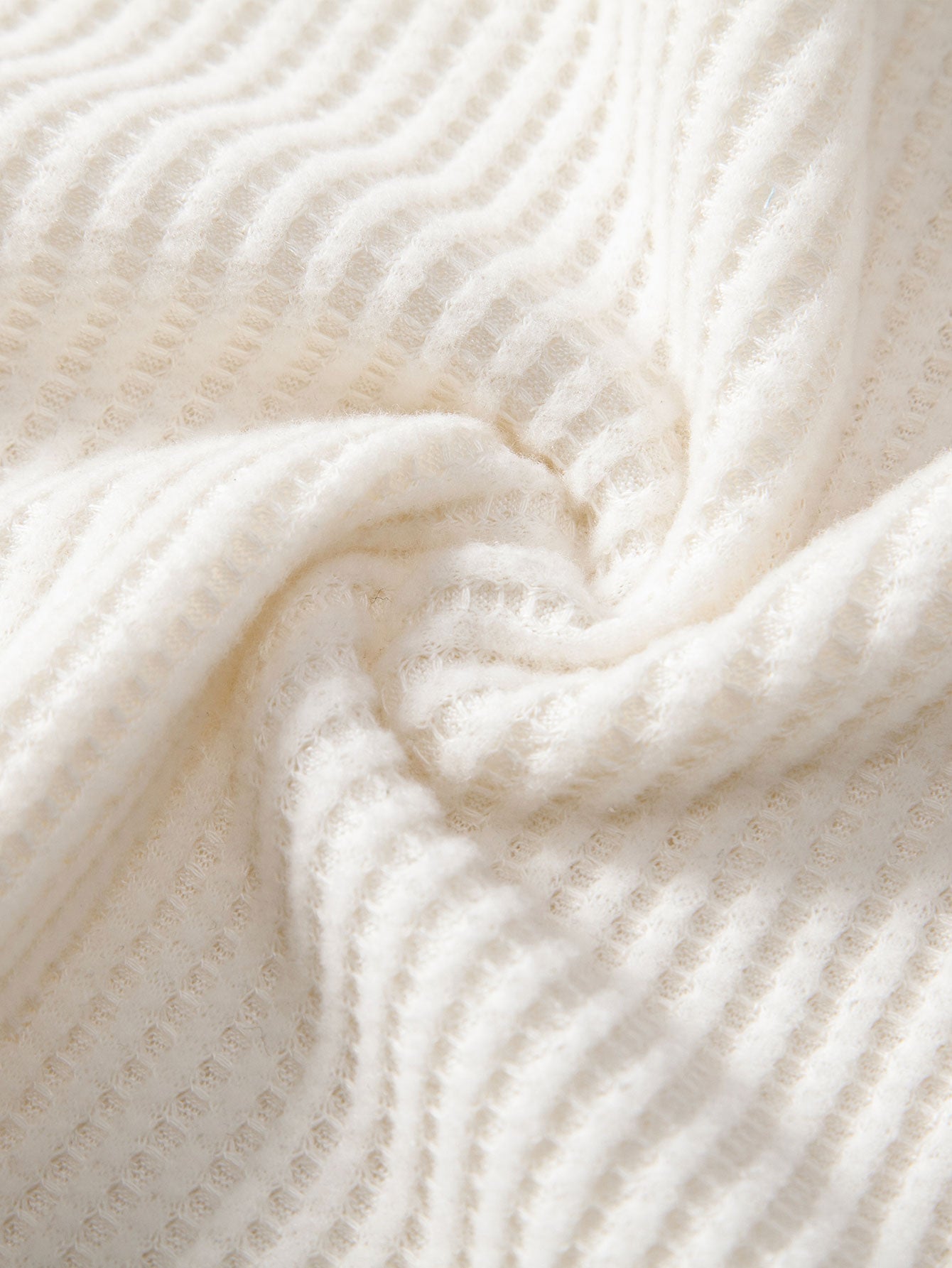 Short Sleeved Waffle V-neck Polo