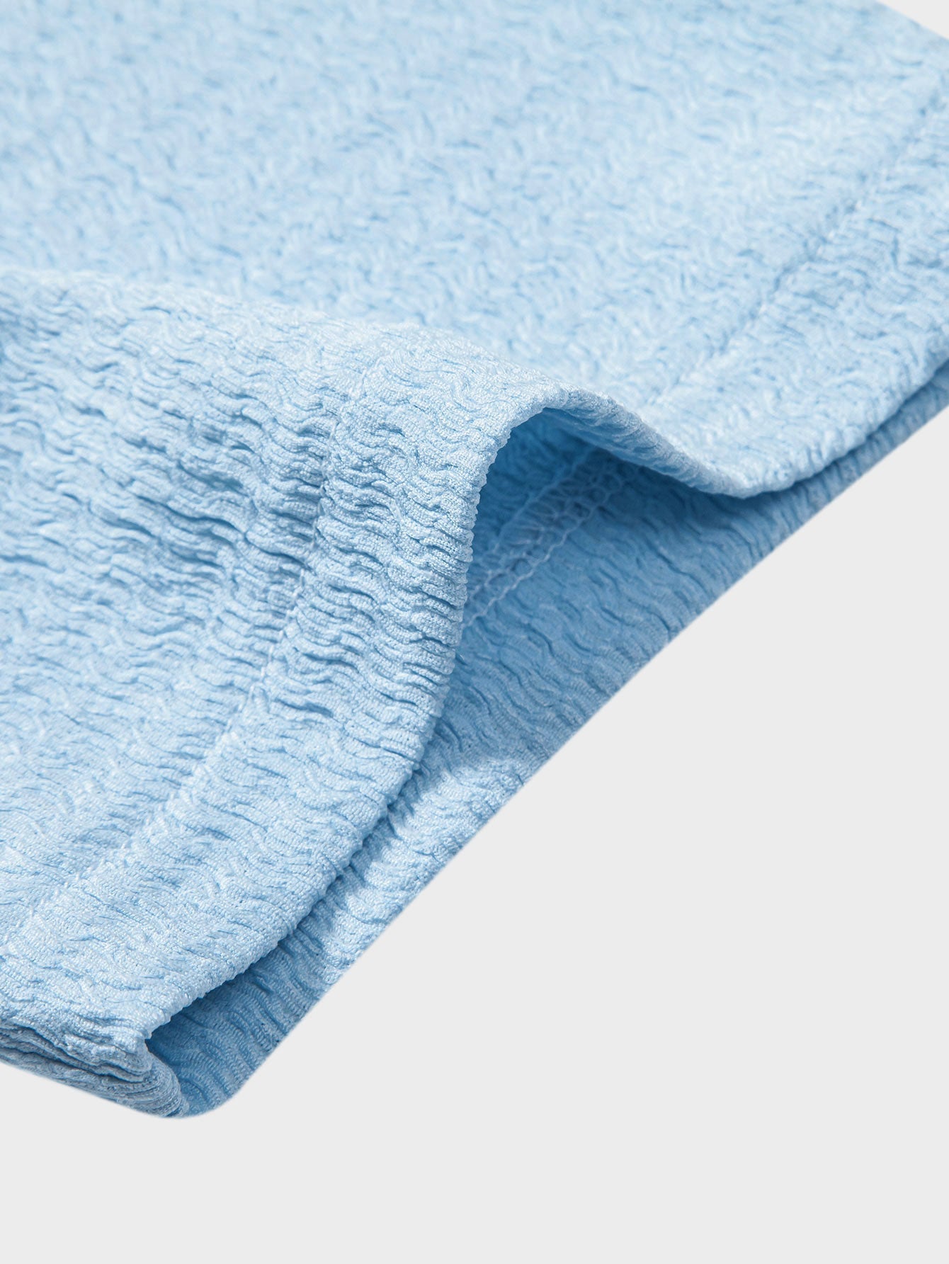 Muscle Fit Crinkled Textured Stand Collar Shirt