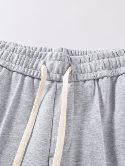 Straight Leg Pleated Pintuck Sweatpants
