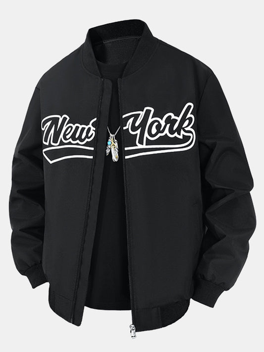 New York Brooklyn Rugby Print Jacket