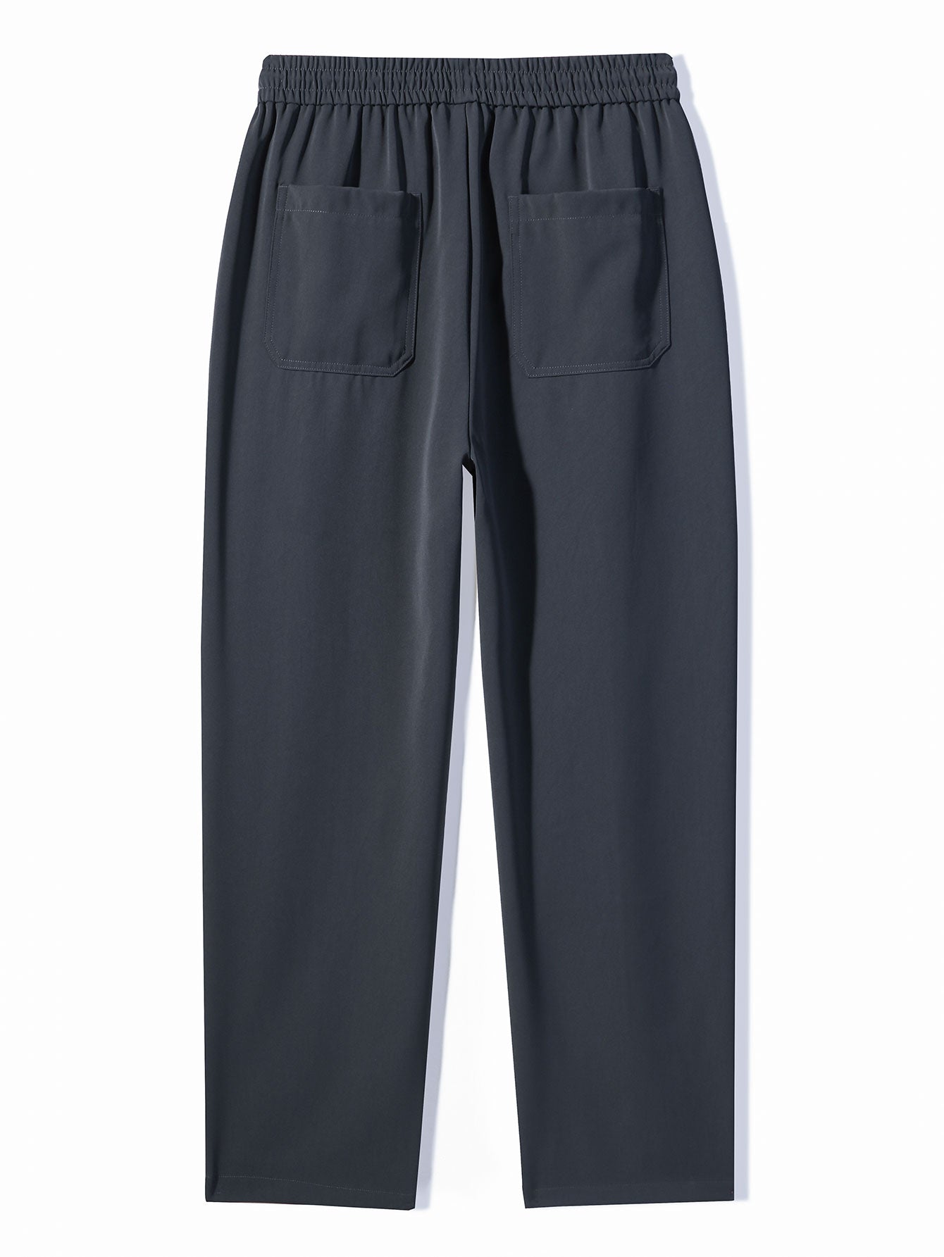 Single Pleat Drawstring Straight Leg Pants