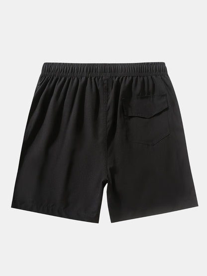 2 In 1 Drawstring Pocket Quick Dry Swim Shorts