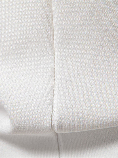 Contrast Trim Zipper Knit Polo Shirt