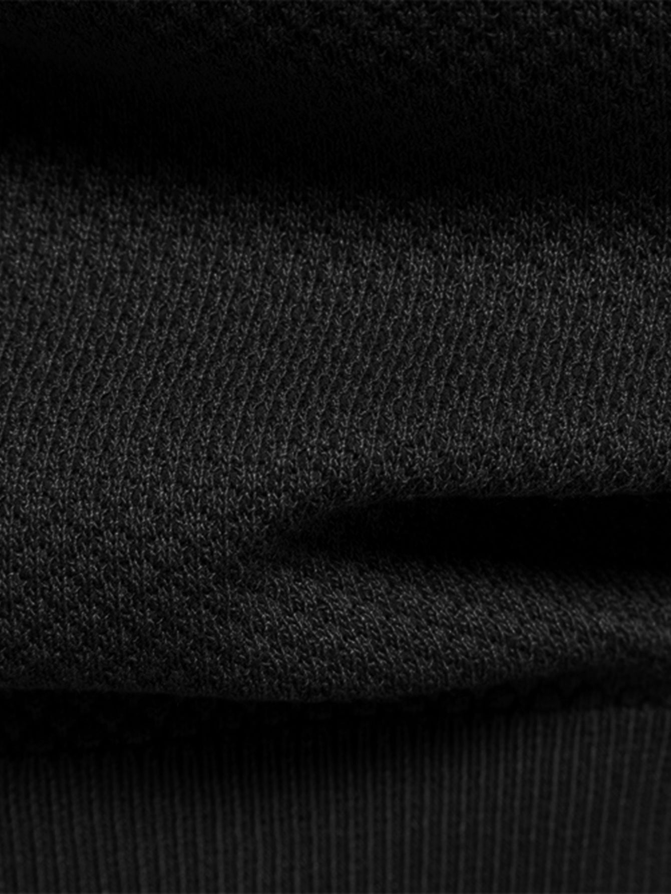 Pineapple Texture Knit V Neck Polo Shirt