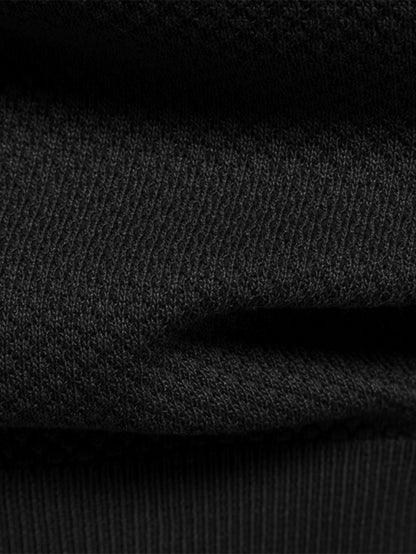 Pineapple Texture Knit V Neck Polo Shirt