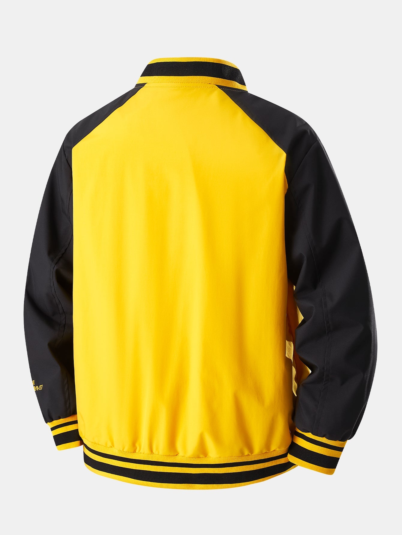 Relax Fit Contrast Embroidery Baseball Jacket