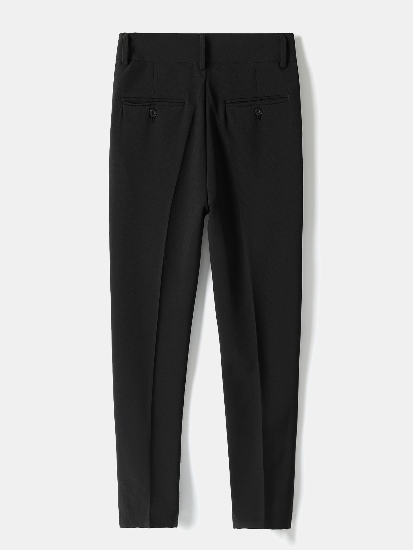 Slim Fit Tapered Cropped Trousers