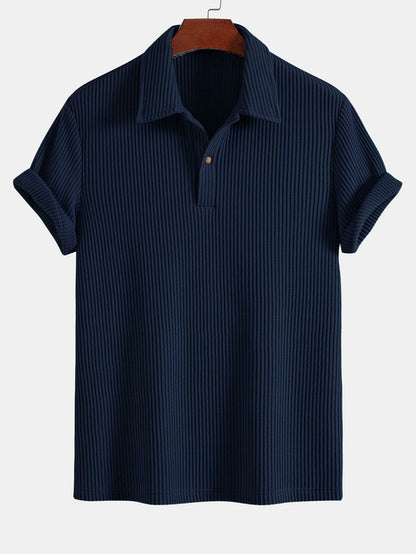 Short Sleeved Waffle Polo