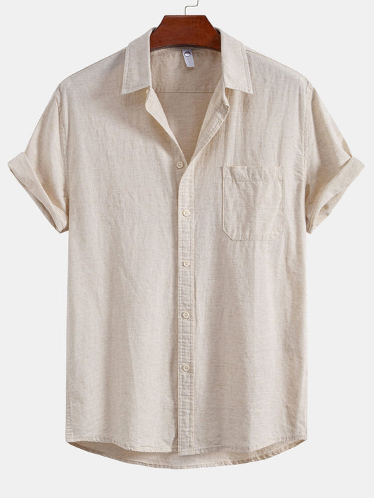 Linen Pocket Button Up Shirt
