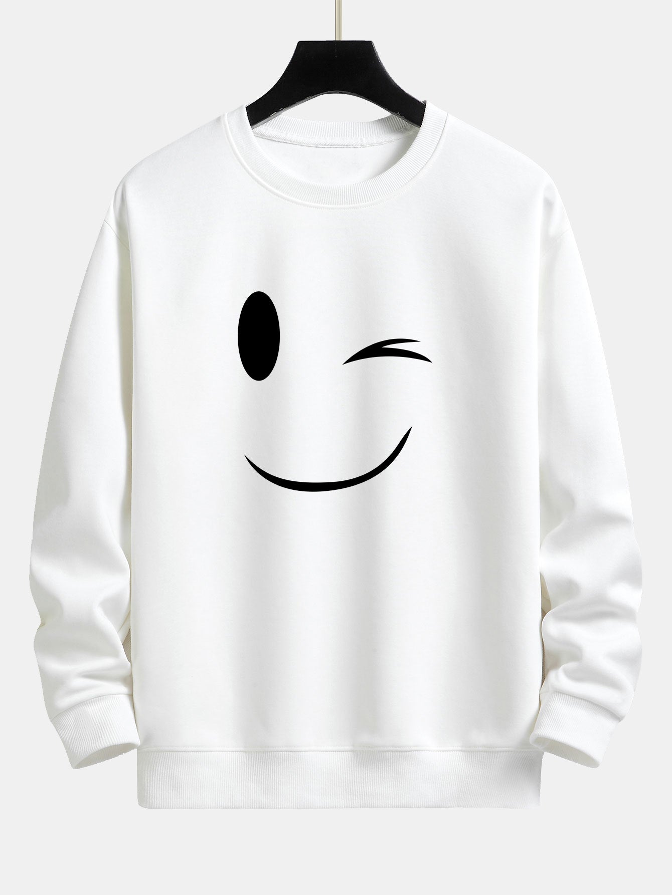 Smiley Face Print Relax Fit Sweatshirt