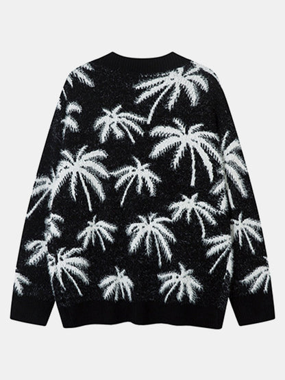 Palm Tree Print Cardigan