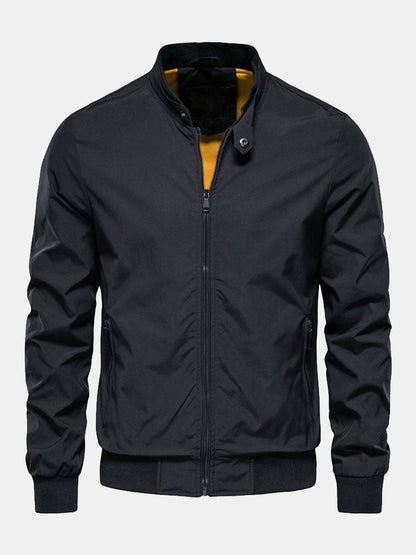 Stand Collar Zip Up Jacket