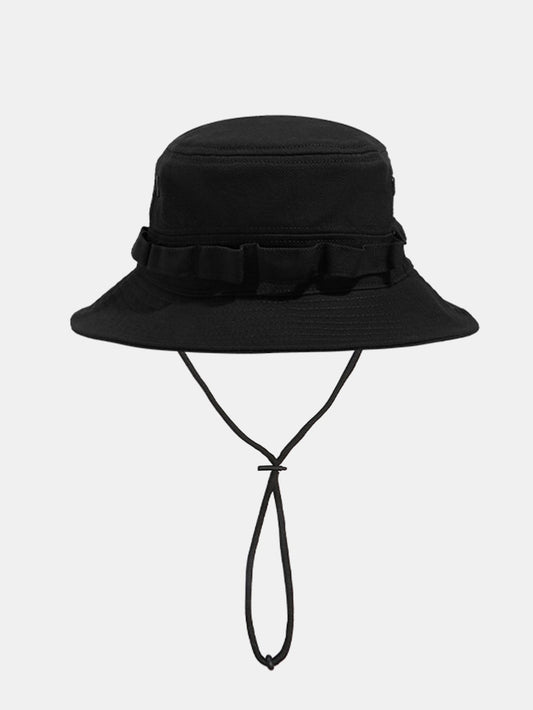Cotton Bucket Hat With Chin Strap Outdoor Fishing