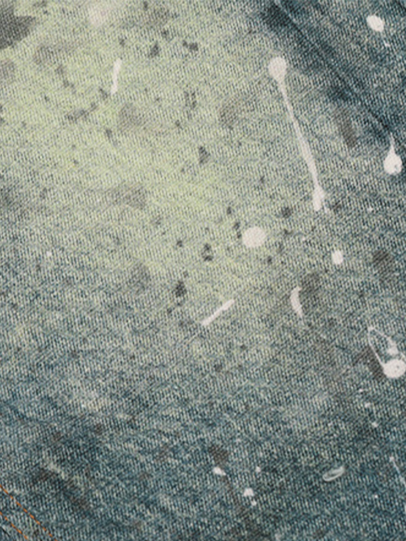 Distressed Chain-Detailed Baggy Denim Jeans