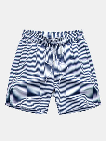 Stripe Print Swim Shorts