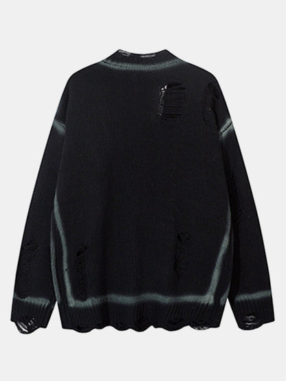 Distressed Button Up Cardigan