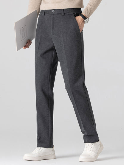 Woolen Straight Leg Trousers