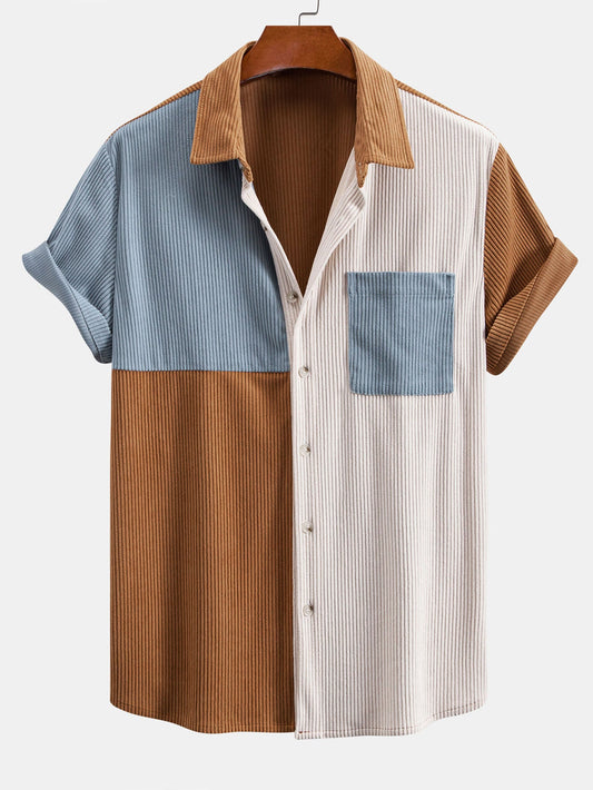 Colorblock Corduroy Shirt