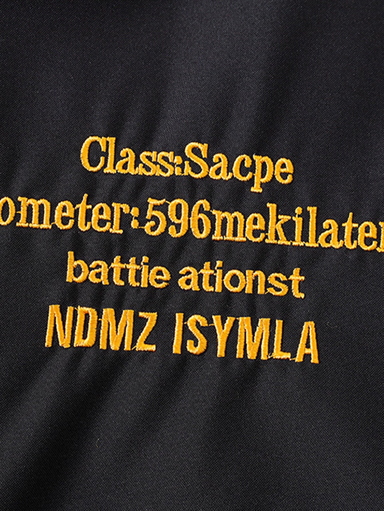 Relax Fit Contrast Embroidery Baseball Jacket