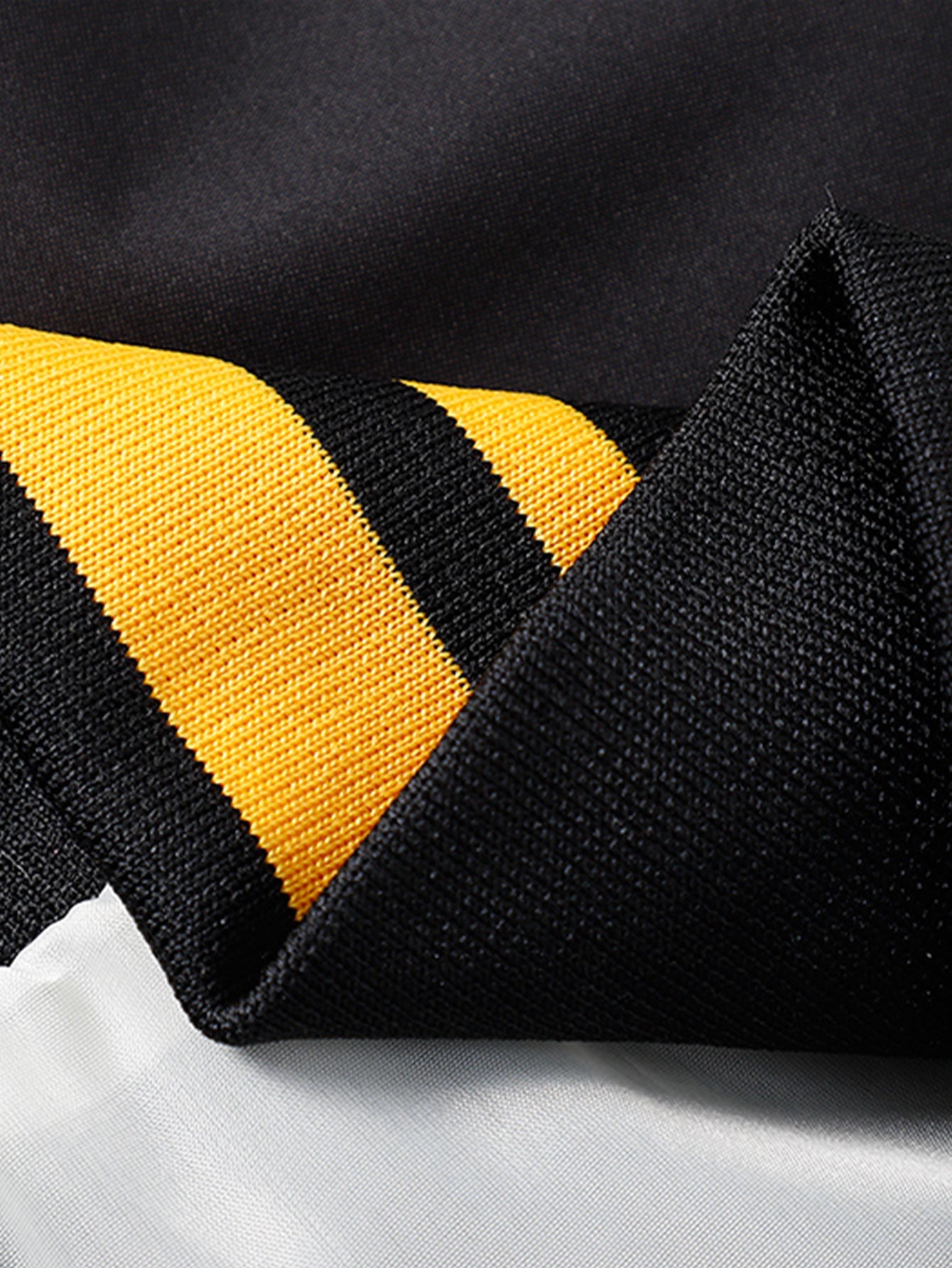 Relax Fit Contrast Embroidery Baseball Jacket