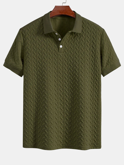 Geometric Jacquard Polo
